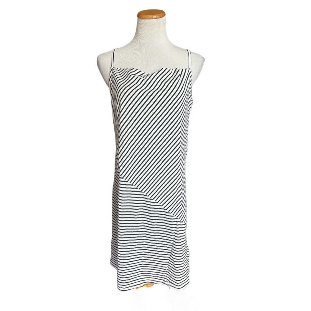 NWT Womens Mae Square Neck Contrast Stripe Tank Jersey Knit  Dress - Sz S